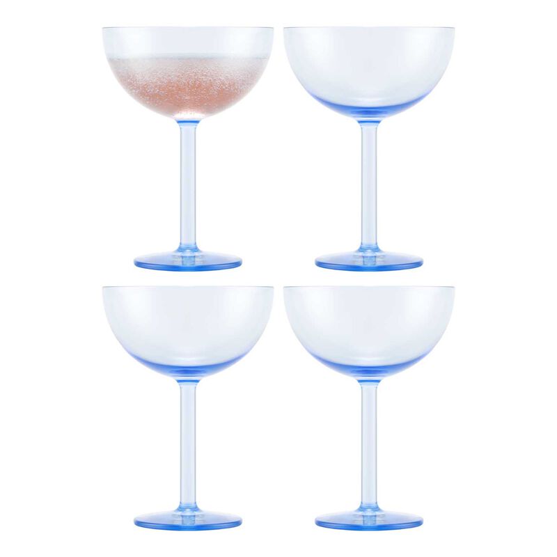 Bodum Oktett 4Pc Durable Champagne Coupe Glass - Blue Moon image number 0